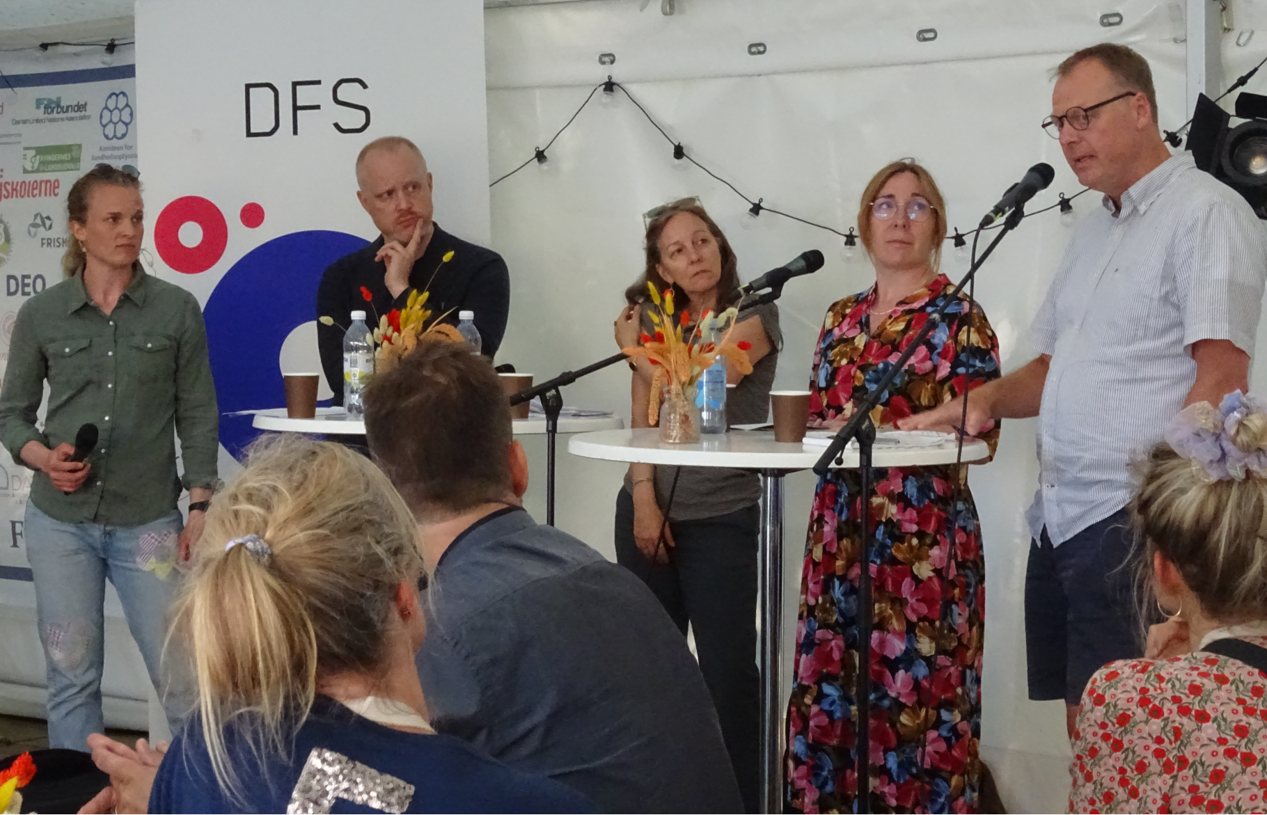 Fra venstre: Moderator Sofie Buch Hoyer, David Dreyer Lassen, Noemi Katznelson, Elise Greve og Lars B. Kristensen