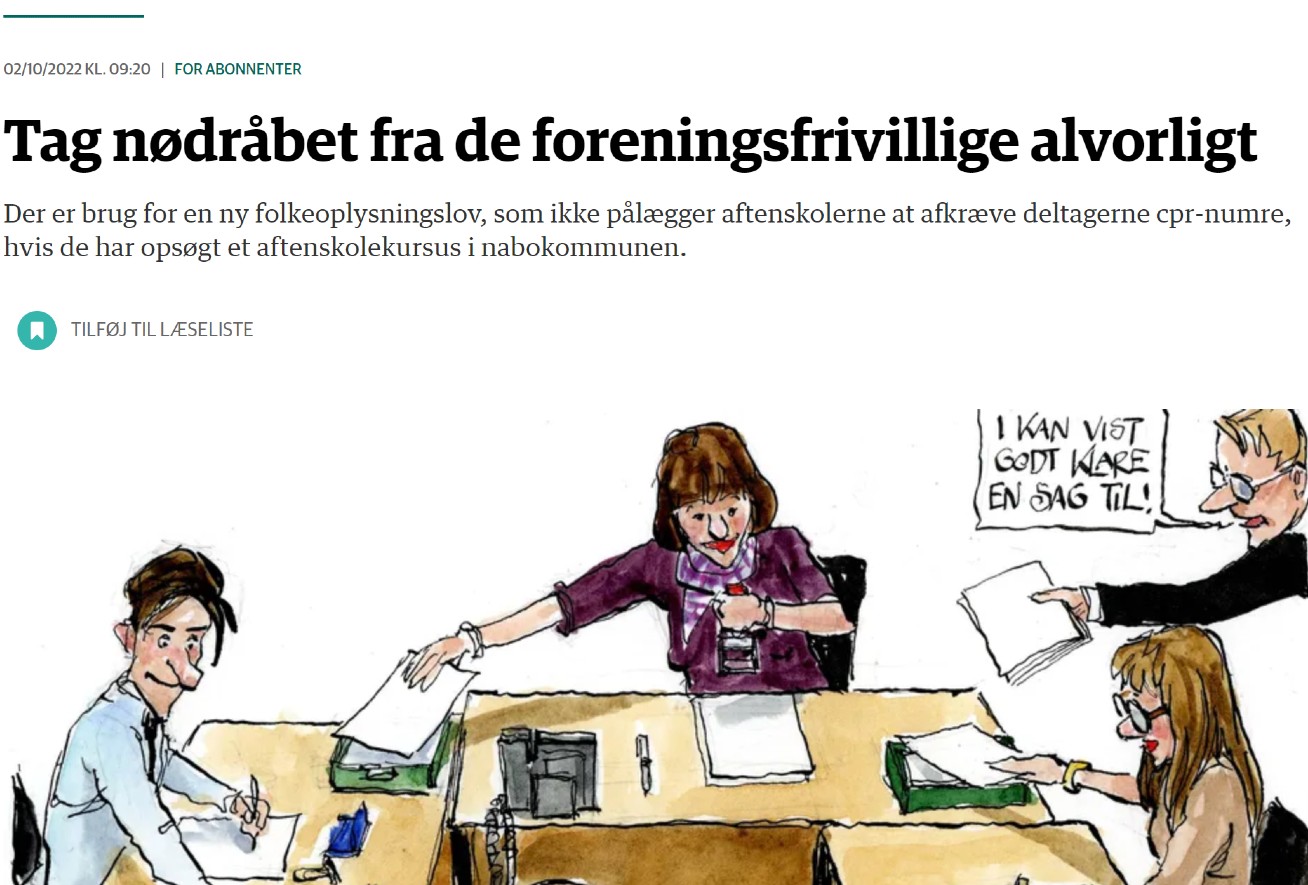 Sådan illustrerede Jyllands-Posten debatindlægget.