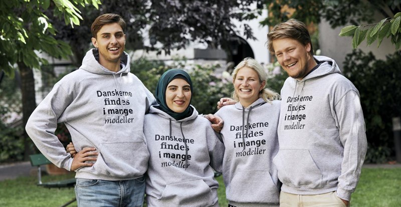 Fire kulturmødeambassadører fra Grænseforeningen.